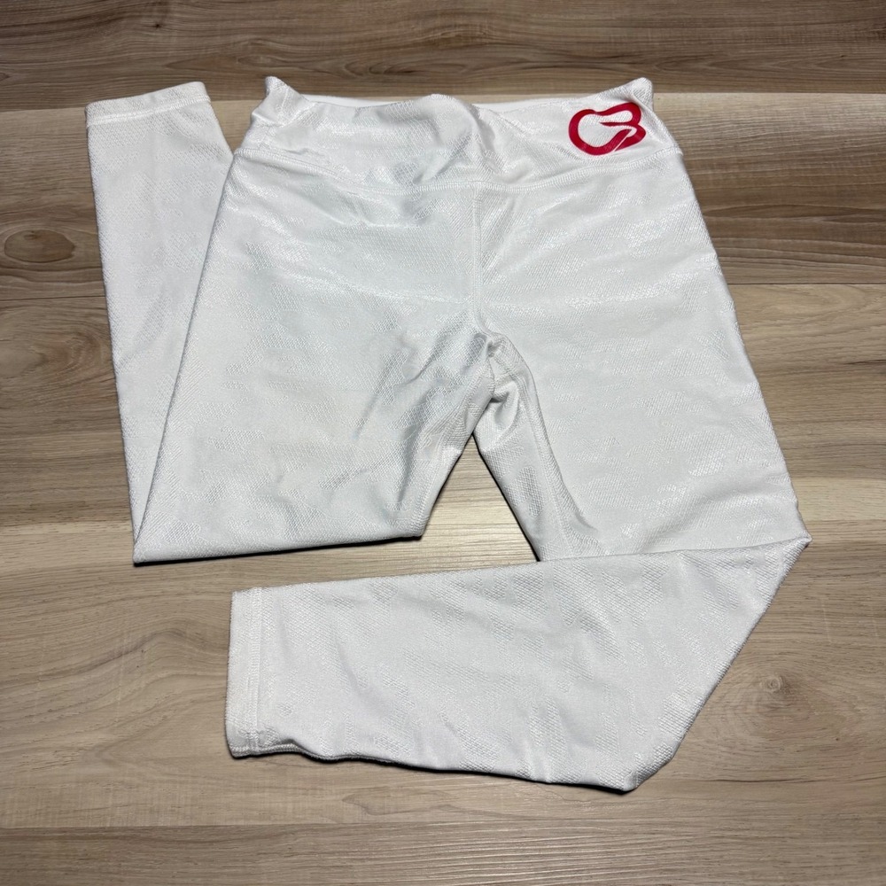 Pheel Spirit 7/8 Leggings Womens Large White Camo Jacquard Athletic Yoga Pants‎